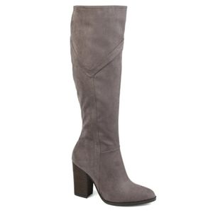 Journee Collection Women Gray Wide Calf Boots